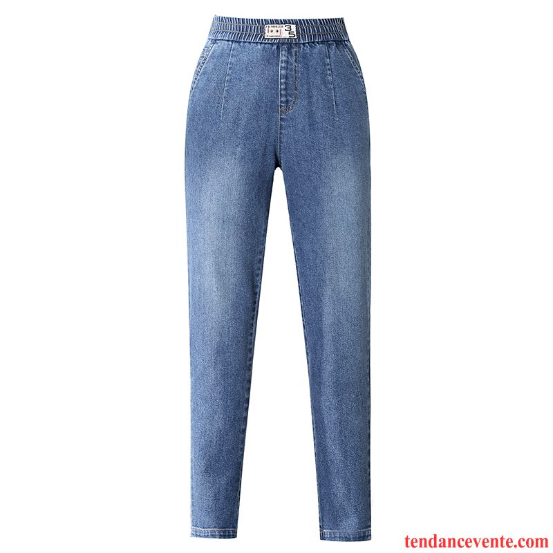 Jeans Femme L'automne Mode Hiver Maigre Pantalon Mince Bleu Clair