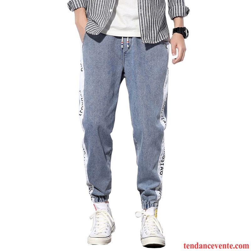 Jeans Homme Harlan Taillissime Tendance L'automne Tous Les Assortis Neuvième Pantalon Bleu Clair