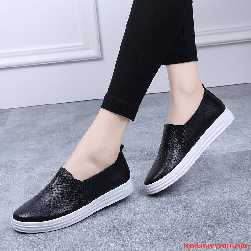 Les Chaussures Mocassins Tendance Femme Décontractée Toile Slip-on Printemps Mode