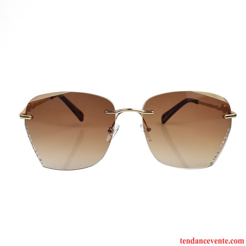 Lunettes De Soleil Femme Diamant Confortable Élégant Tendance Personnalité Longue