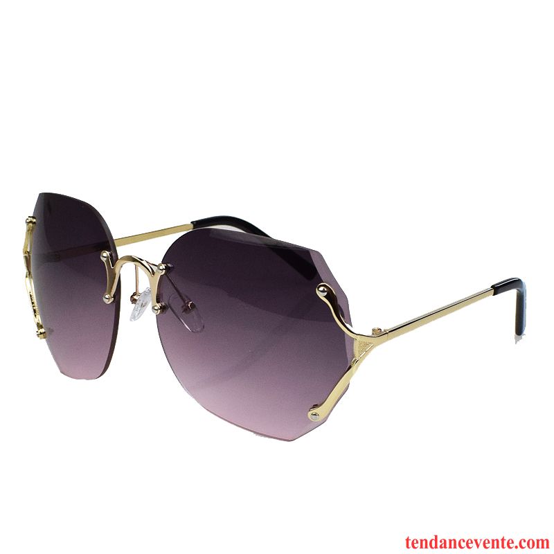 Lunettes De Soleil Femme Personnalité Célébrité Tendance Élégant Simple Visage Rond