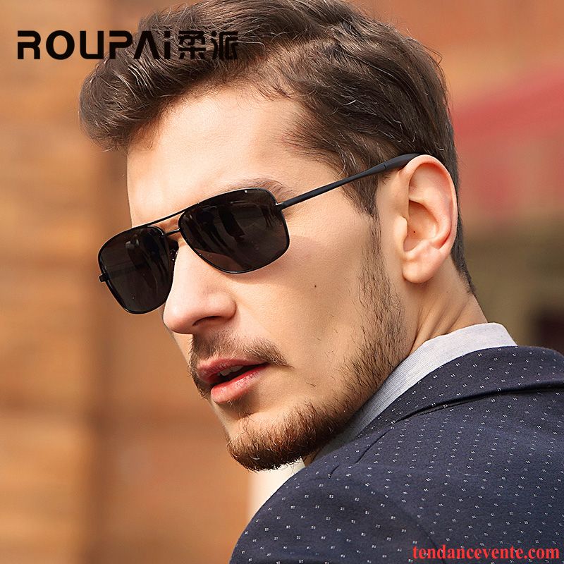 Lunettes De Soleil Homme Conduire Tendance Balade De Plein Air Sport Le Nouveau Noir Gris