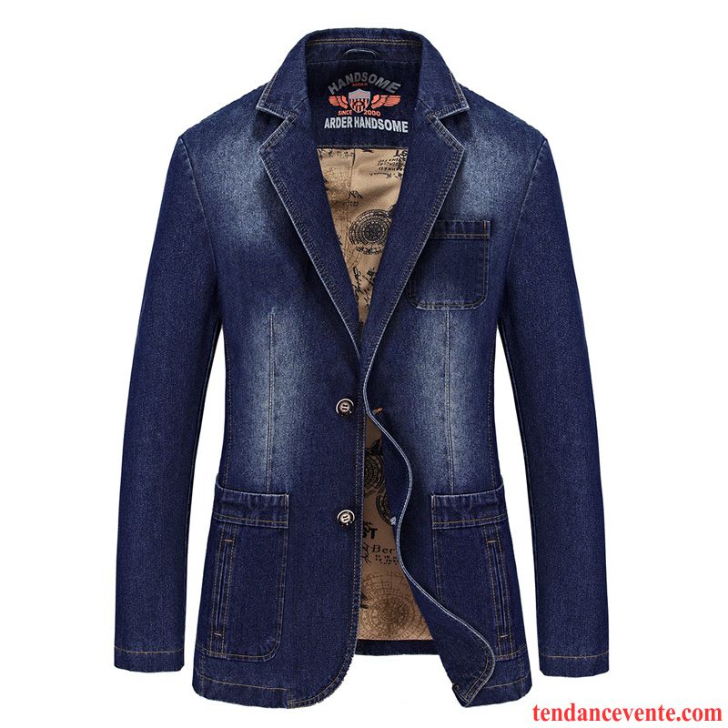 Magasin Veste Homme Veste Tendance Slim L'automne Homme Jeunesse Blazer Une Veste Légère Pardessus