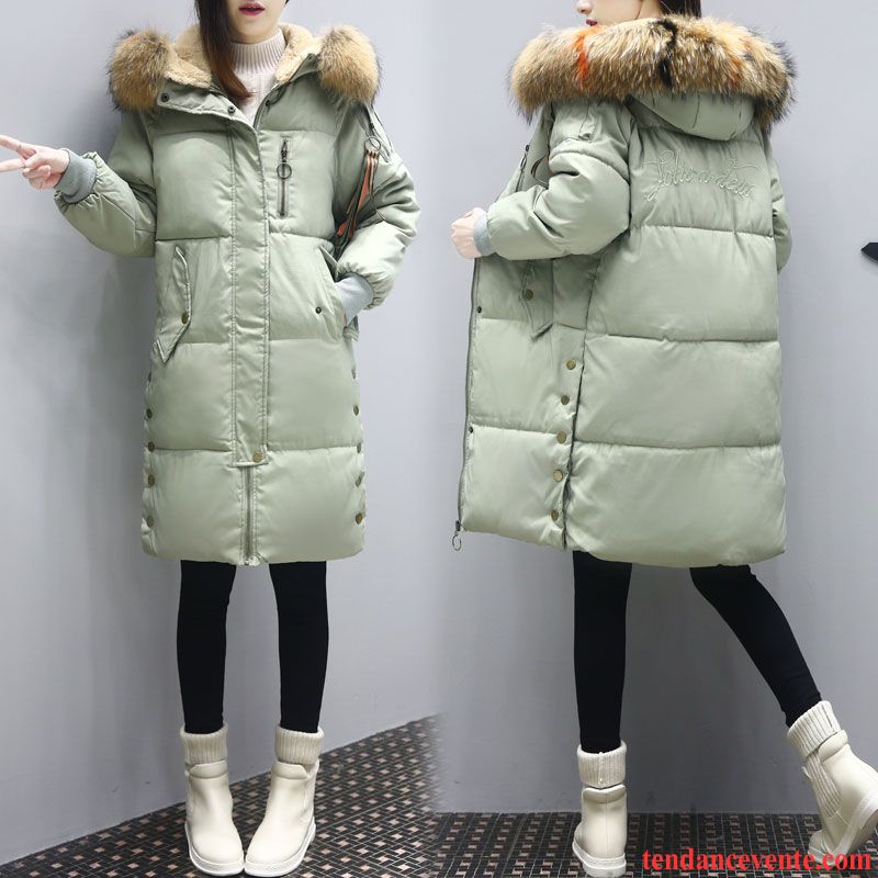 Manteau Et Doudoune Femme Capuche Renforcé Longue Cachemire De Lapin Matelassé Vert Hiver Baggy Pardessus Femme Manteau En Coton Saphir