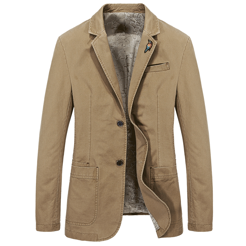 Manteau Mode Homme Blazer Décontractée Baggy Taillissime Coton Bio Une Veste Pardessus L'automne Homme Costume Bleu