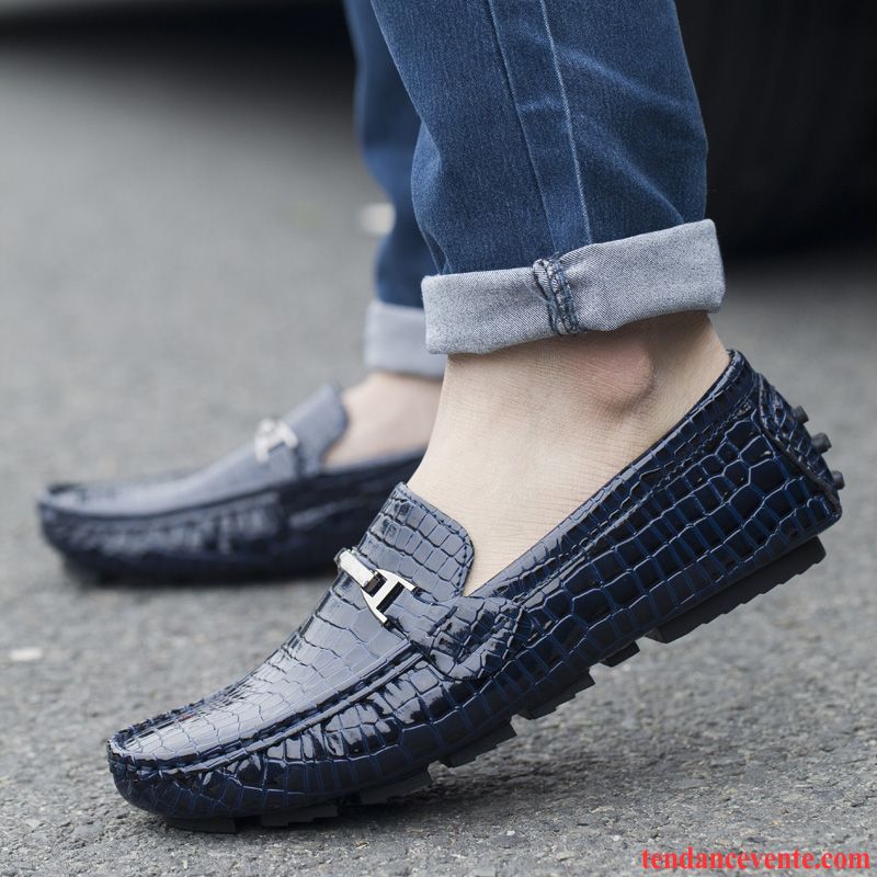 Mocassin Blanc Homme Pas Cher Slip-on Tendance Jeunesse Derbies Été Angleterre Homme Paresseux Tous Les Assortis Décontractée Tomate