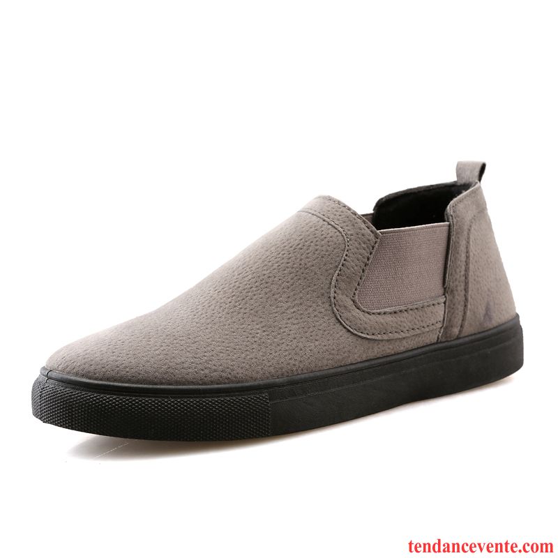 Mocassin Bordeaux Homme Paresseux Chaussures De Skate Printemps Slip-on Décontractée Tendance Homme L'automne