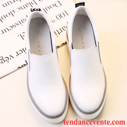 Mocassin Femme Cuir Souple Augmenté Printemps Tous Les Assortis Cuir Véritable Femme Derbies Mince Plates Lilas