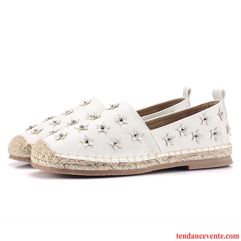 Mocassin Montant Femme Été Blanc Semelle Épaisse Décontractée Pompon Printemps Plates Cuir Véritable Femme Chaussures À Plateformes