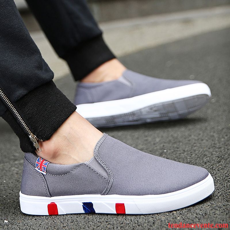 Mocassin Montant Homme Respirant Homme Paresseux Sport Mode Décontractée Chaussures En Tissu Été Chaussures De Skate Pierre Pas Cher