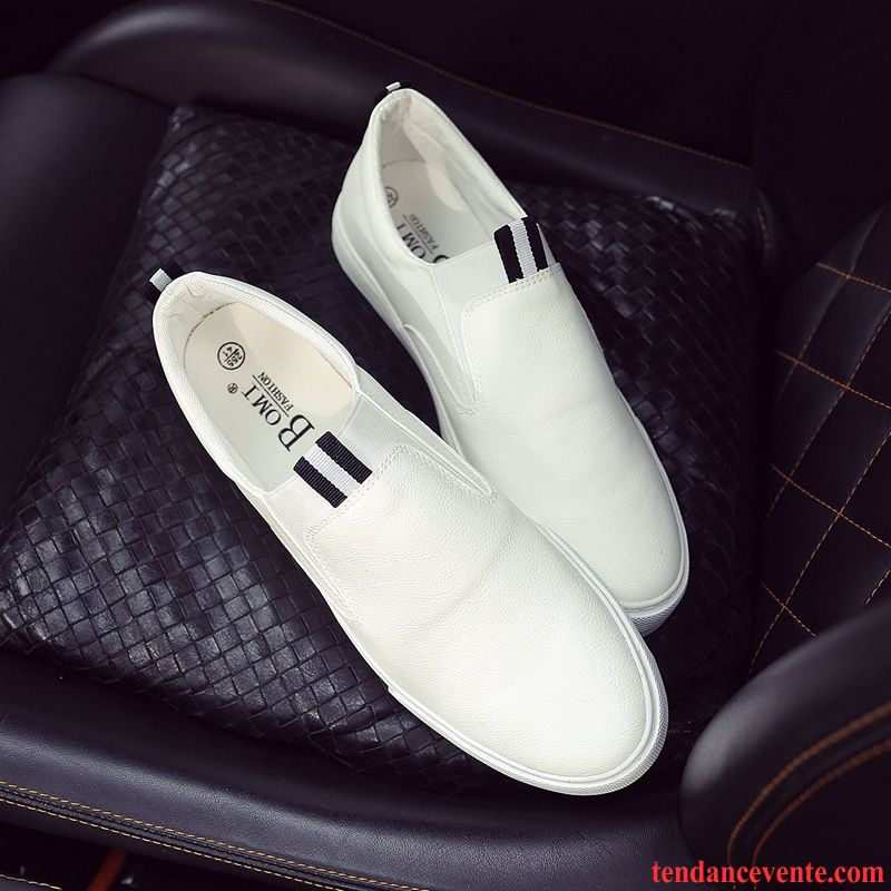 Mocassin Noir Et Blanc Homme Tendance Angleterre Slip-on Décontractée Jeunesse Printemps Homme Blanc Paresseux Derbies Tomate Vente