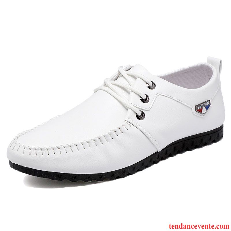 Mocassin Souple Homme Homme Blanc Derbies Décontractée Angleterre Jeunesse Printemps Tendance Respirant Gris