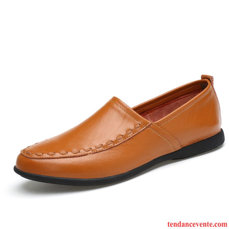 Mocassins Homme Derbies Taillissime Creux Guipure Décontractée Angleterre Chaussures De Conduite Marron