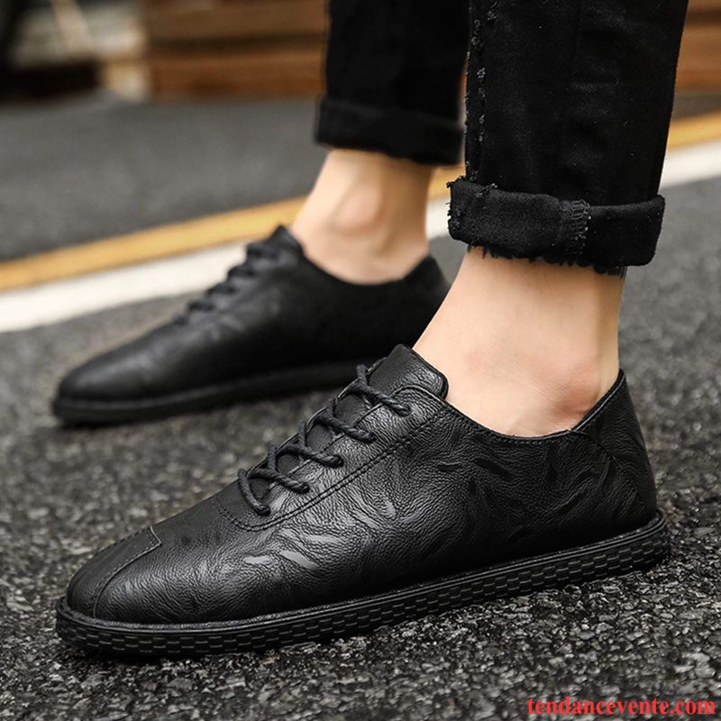 Mocassins Homme Derbies Tous Les Assortis Angleterre Tendance Décontractée Printemps Noir Rouge