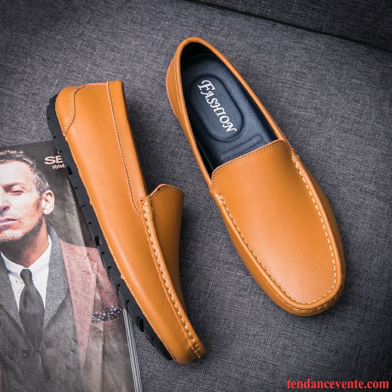 Mocassins Homme Décontractée Paresseux Derbies Tendance Hiver Noir Marron