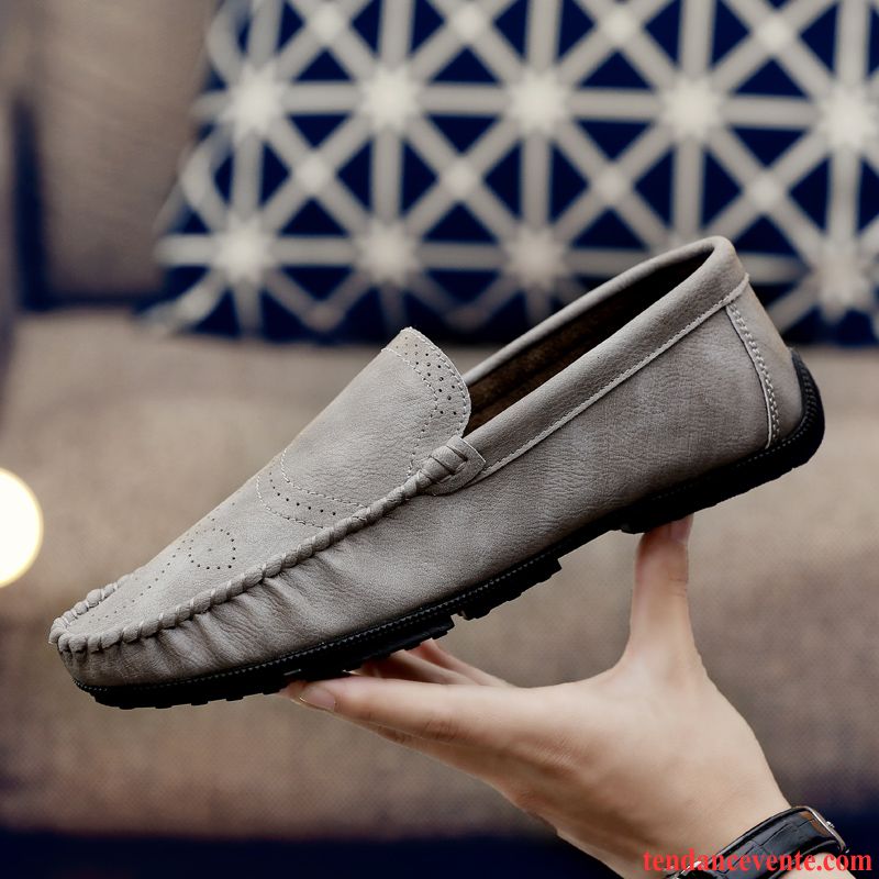 Mocassins Homme Tendance Tous Les Assortis Derbies Été Slip-on Décontractée Gris