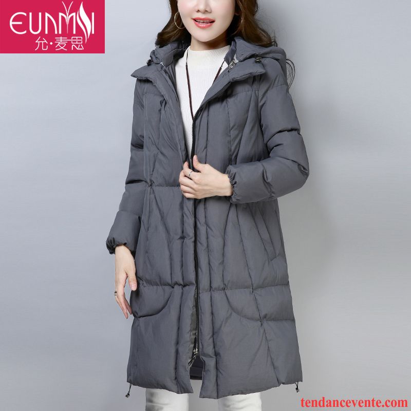 Mode Doudoune Longue Femme Décontractée Matelassée Femme Chauds Baggy Manteau En Coton Gris Renforcé Longue Hiver Lawngreen