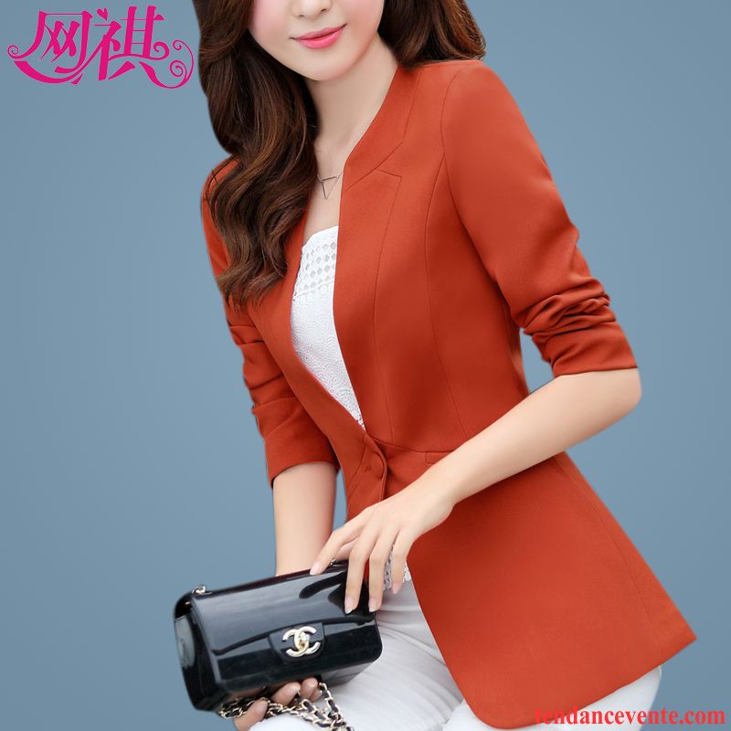 Model De Blazer Pour Femme Slim Longues Printemps Pardessus Blazer Dame Une Veste Femme Vêtements D'hiver Décontractée L'automne Court Bronzer