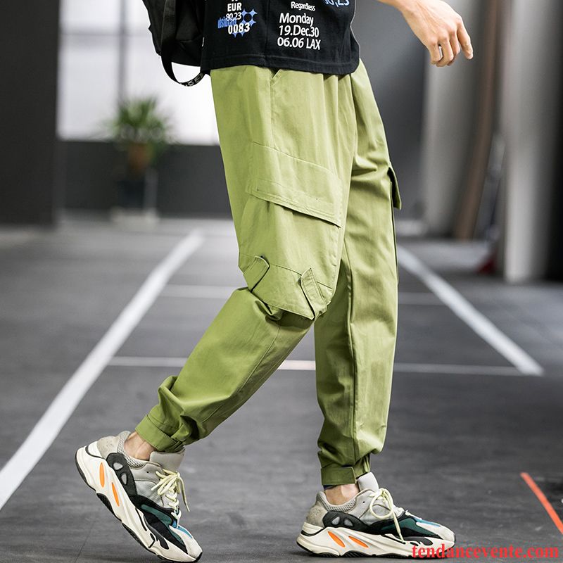 Pantalon Cargo Homme Baggy Tendance Printemps L'automne Bureau Décontractée Vert