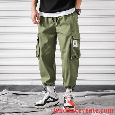 Pantalon Cargo Homme Bureau Graisse Harlan Tendance Printemps Baggy Vert