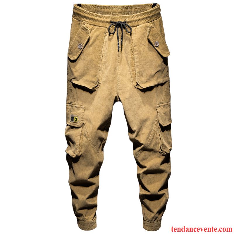 Pantalon Cargo Homme Hiver Baggy Tous Les Assortis Bureau Pantalons Tendance Brun