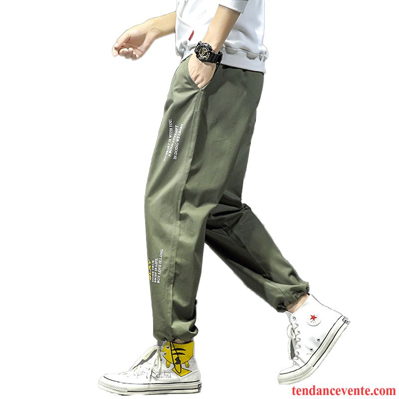 Pantalon Cargo Homme Tendance Baggy Sport Tous Les Assortis Printemps Décontractée Vert