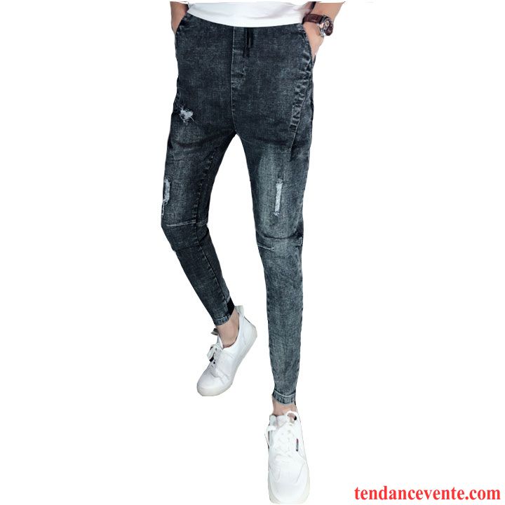 Pantalon Homme Skinny Rouge Maigre Slim Gris Mince Style Chaud Neige