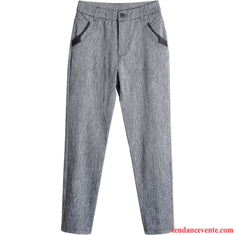 Pantalons Femme L'automne Tous Les Assortis Printemps Mince Légère Extensible Gris