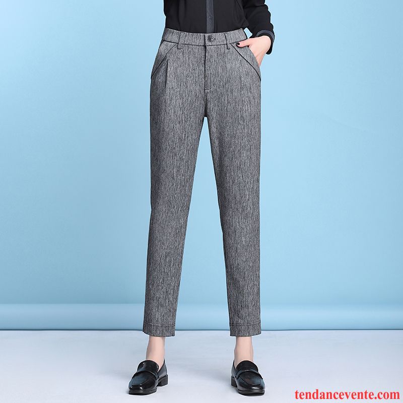 Pantalons Femme Tous Les Assortis Printemps Décontractée Neuvième Pantalon Légère L'automne Gris