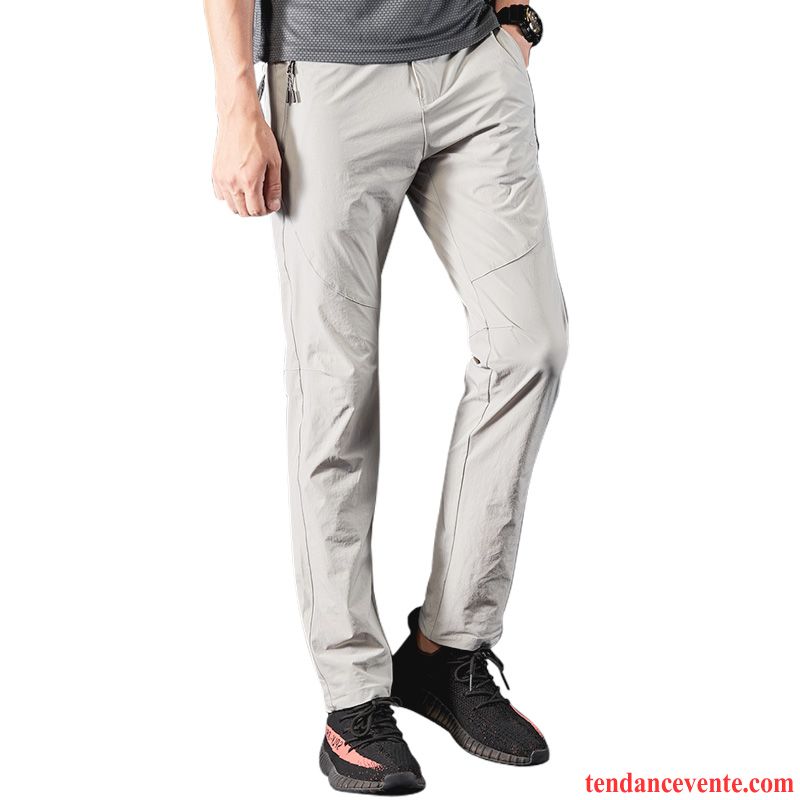 Pantalons Homme L'automne Légère Printemps Extensible Slim Séchage Rapide Gris