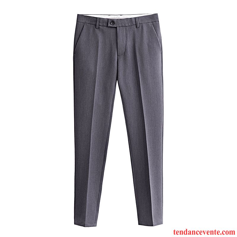 Pantalons Homme Neuvième Pantalon Tendance Baggy Jambe Droite Décontractée Slim Gris