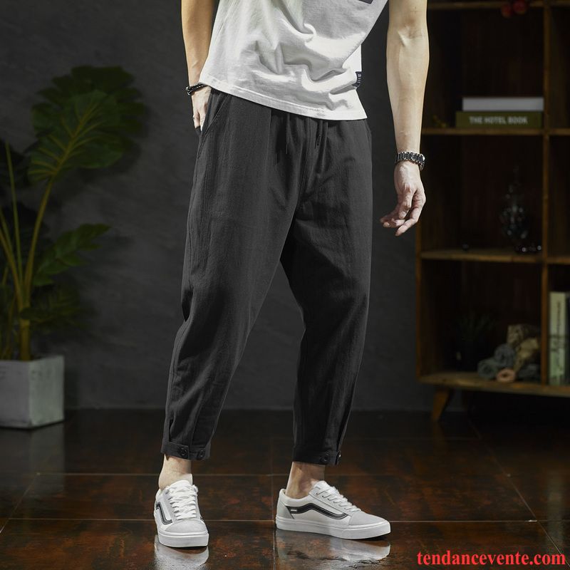 Pantalons Homme Sport Harlan Tendance Baggy Été Légère Noir