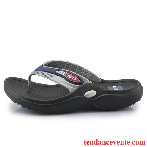 Pantoufle Homme Cuir Homme Plage Léger Tous Les Assortis Antidérapant Porter Mode Chaussons Pas Cher