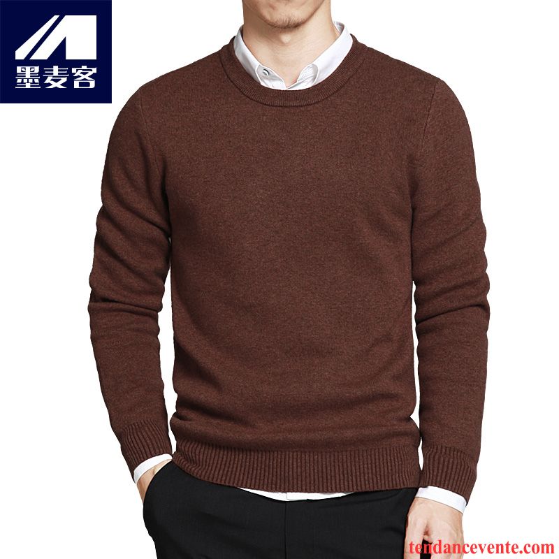 Pull Col Montant Zippé Homme Homme Renforcé Hiver Tendance Pull Tricots En Maille Pullovers Pur Col Rond Lilas