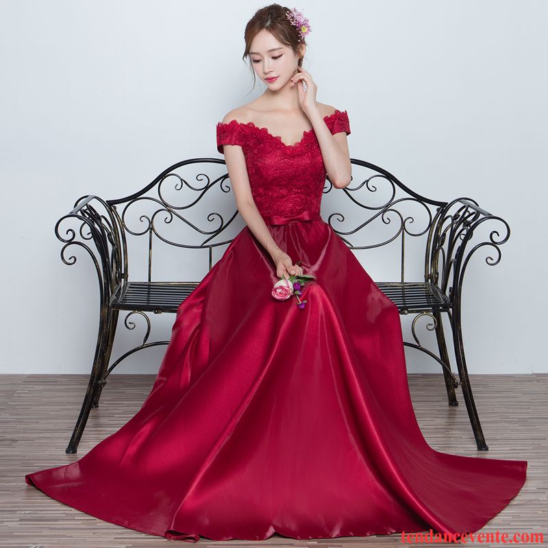 Robe Noire Habillée L'automne Robe Femme Rouge Mariée Longue Hiver Neige