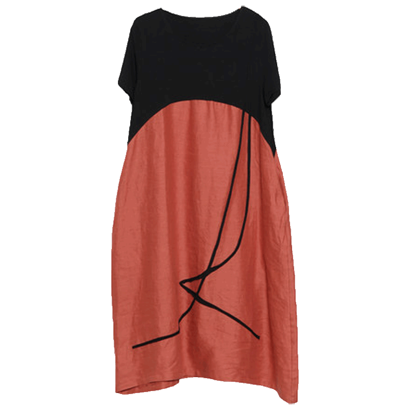 Robes Femme Taillissime Été Mince Graisse Baggy Rouge