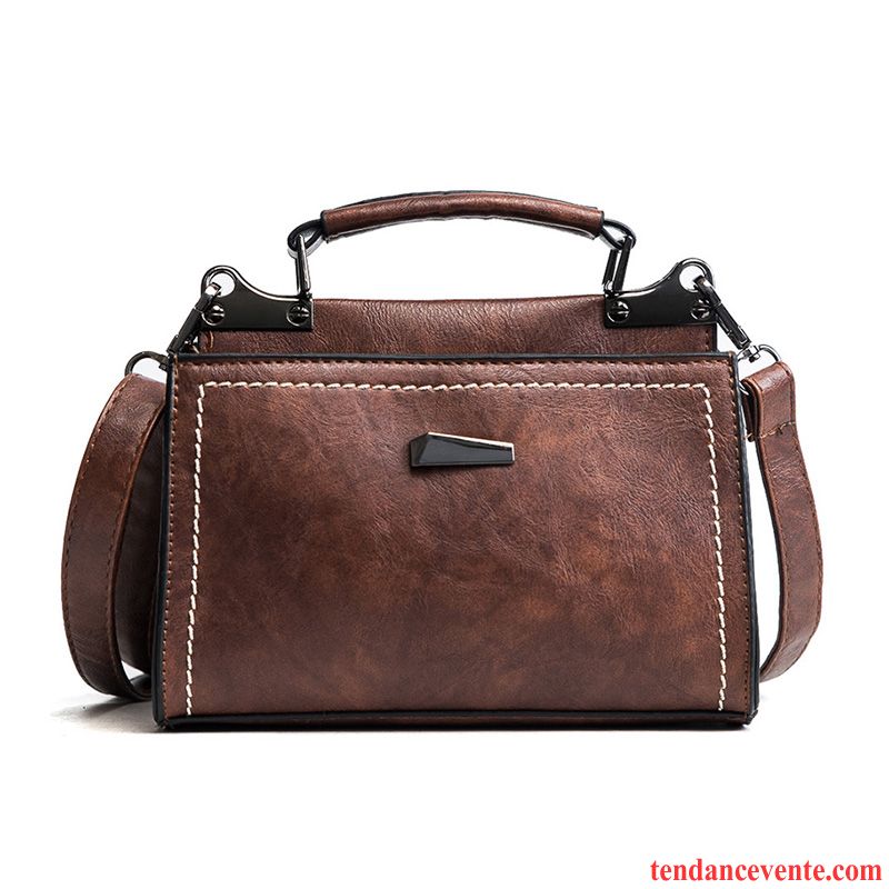 Sac À Bandoulière Femme All-match Le Nouveau Achats Portable Bien Rétro Marron