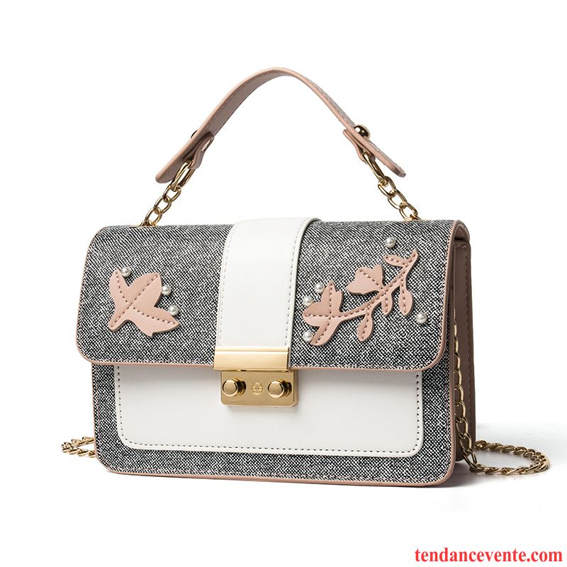 Sac À Bandoulière Femme Petit Tendance Mode Portable All-match Sac De Messager Blanc