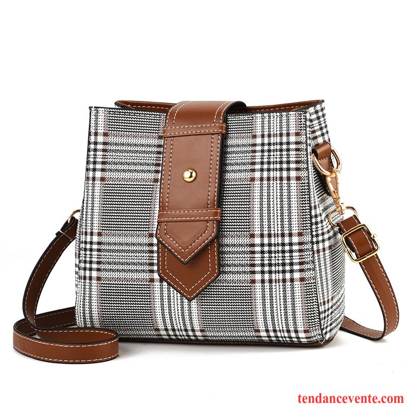 Sac À Bandoulière Femme Plaid Mode Ultra All-match Sac De Messager Le Nouveau