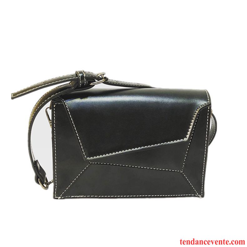 Sac À Bandoulière Femme Sac Poitrine Ultra All-match Piqûre Petit Mode Noir