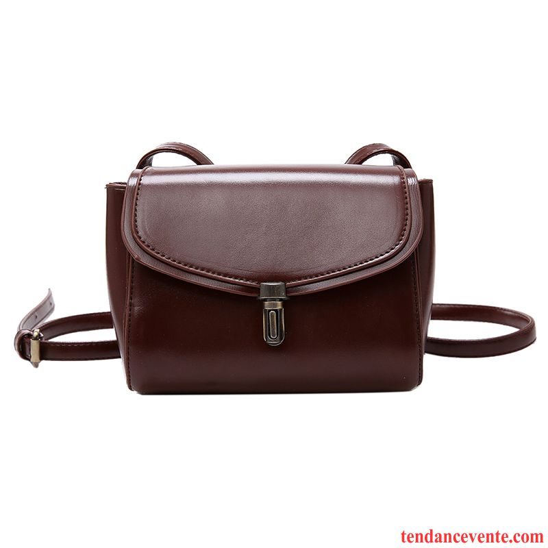 Sac À Bandoulière Femme Tendance Mini Petit Le Nouveau Art All-match Marron Foncé