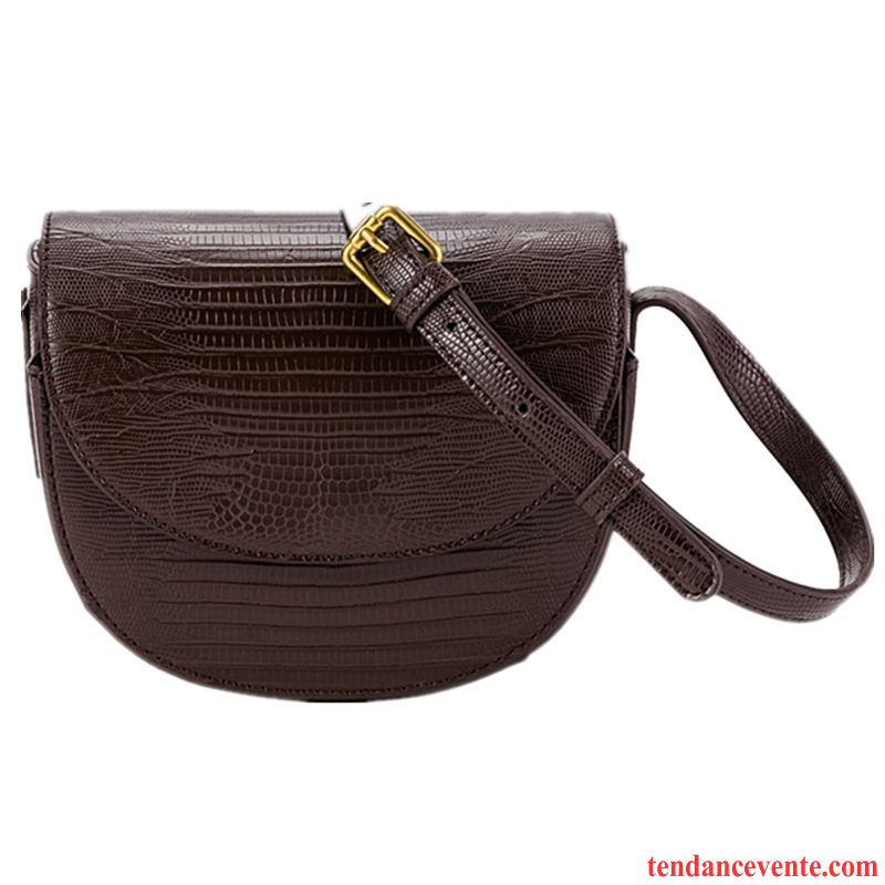 Sac À Bandoulière Femme Texture All-match Le Nouveau Petit Hiver Sac De Messager Noir Rouge Marron