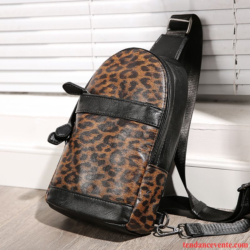 Sac À Bandoulière Homme Femme Qualité Le Nouveau Petit Tendance Leopard Noir