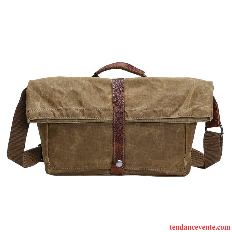 Sac À Bandoulière Homme Loisir Original Toile Rétro Sac Poitrine Sacs À Bandoulière