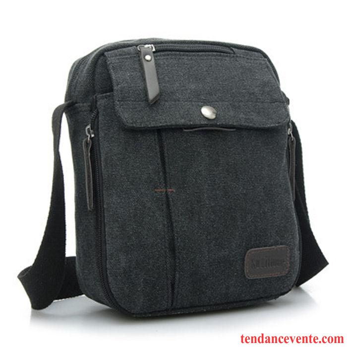 Sac À Bandoulière Homme Mini Loisir Téléphone Portable Sac À Dos Sac De Messager De Plein Air Noir