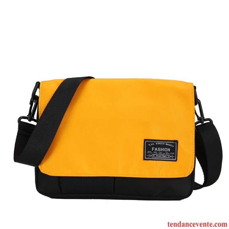 Sac À Bandoulière Homme Mode Sac À Dos Étudiant Sac De Messager Petit Sacs À Bandoulière Rouge Jaune