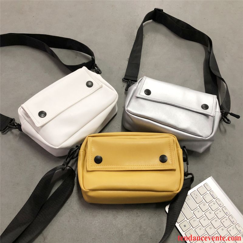 Sac À Bandoulière Homme Portefeuille Tendance Sac De Messager Femme Téléphone Portable Rue Jaune