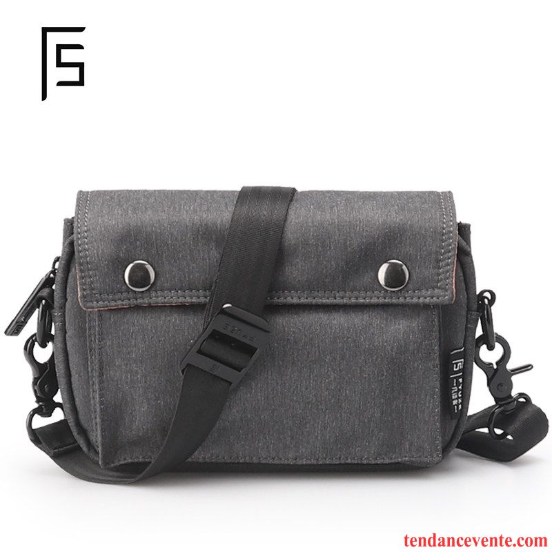 Sac À Bandoulière Homme Sac De Messager Tendance Mini Sacs À Bandoulière Sac De Taille Hip Hop Gris