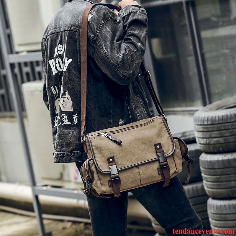 Sac À Bandoulière Homme Sacs À Bandoulière Loisir Cartable Tendance Étudiant Sac Poitrine