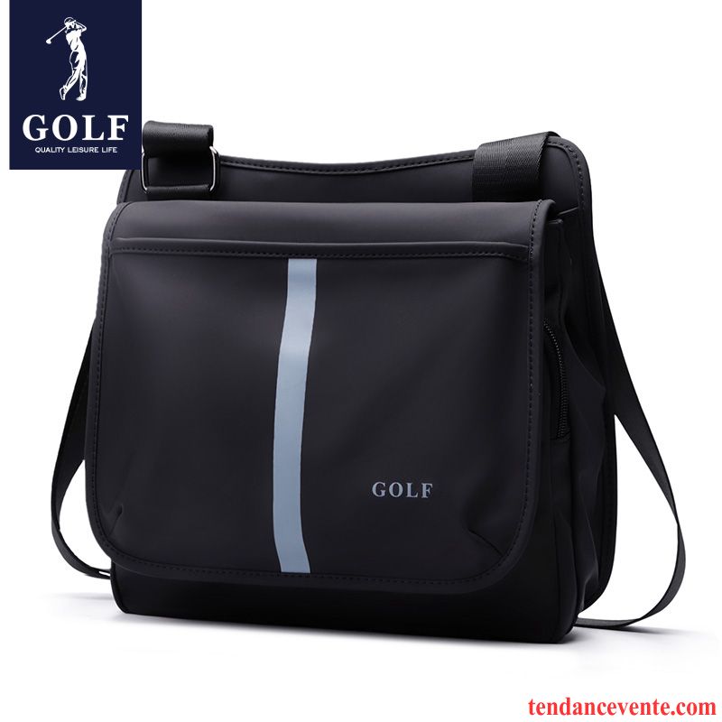 Sac À Bandoulière Homme Sacs À Bandoulière Sac De Messager Nylon Sport Loisir Toile Noir